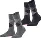 Burlington Everyday Argyle 2-Pack katoenen sokken voor dames - Grijs - Maat 36-41