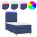 VidaXL Boxspringbed met matras en LED-verlichting (blauw), 160x200 cm, gestoffeerd