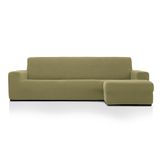 MAXIFUNDAS Overtrek voor chaise longue, zeer elastisch, reliëf, kort hoekdeel rechts (zicht voor), pistache