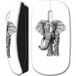 Olifant mandala zwart draadloze muis Maniacase