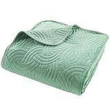 douceur d'intérieur Gewatteerde sprei (220 x 240 cm) en 2 kussenslopen (60 x 60 cm) Solange salie, effen fluweel