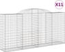 vidaXL Gabions 11 pieces curved 300x50x140/160 cm iron