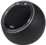 APS Moon Serveerschaal - 2-delige Schaal met deksel - Melamine kom - Vaatwasserbestendig - Zwart - Ø 19 cm - 0,8L