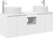 vidaXL Badkamerkastenset 3 st Wit 49,5 x 44,5 x 65,5 cm Bewerkt hout