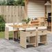 Maison Exclusive - Ensemble à manger de jardin avec coussins 5pcs Beige poly rotin