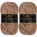 JubileeYarn Chenille Garen - Worsted Weight - 100g/streng - Cannoli - Lichtbruin Grijs Fluweel - Haak- en Breigaren - 2 strengen