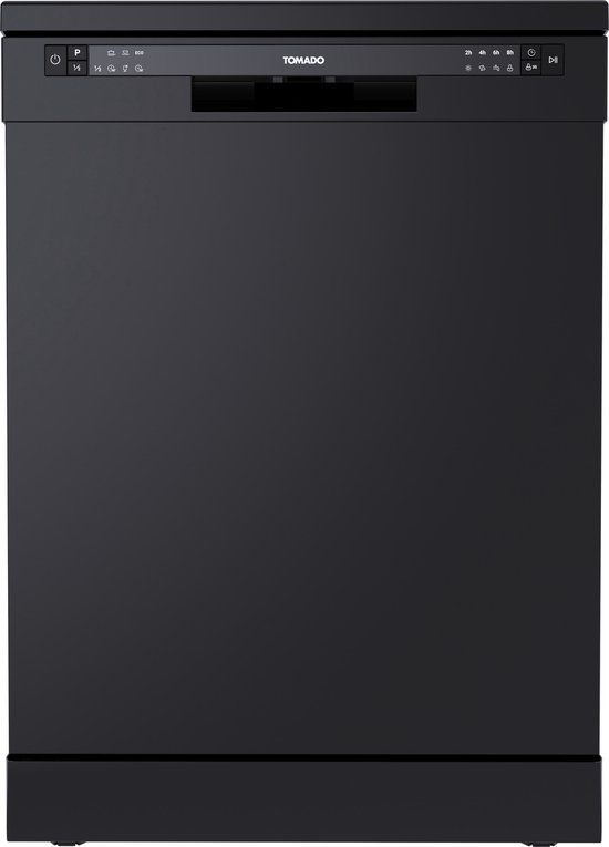 Tomado TDW6001B - Vrijstaande vaatwasser - 14 couverts - Energielabel C - 47 dB - Besteklade - Zwart