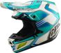 Troy Lee Designs SE5 Composite MIPS Crest Motocrosshelm - Turquoise/wit - L