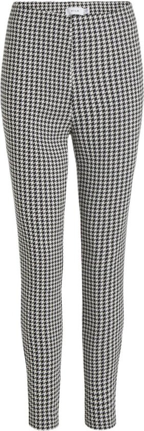 VILA 7/8e legging VILAURA met pied-de-poule print zwart/wit