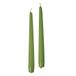 Conische Olijfgroene conische kaarsen, 2,2 cm x 30 cm, 12 stuks