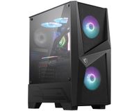 MSI MAG FORGE 100R Computer Case - Midi Tower - Black, Transparent