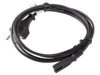 Lanberg CA-C7CA-11CC-0030-BK electriciteitssnoer Zwart 3 m CEE7/16 C7 stekker