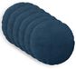 vidaXL - Taie d'oreiller - 6 pièces - HEERLEN - Bleu marine - Ø 40 cm - Velours côtelé