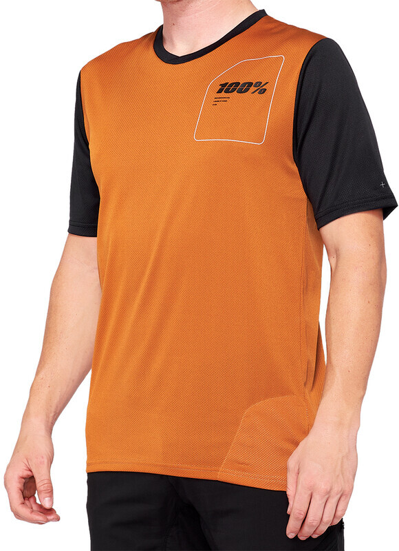 100% Ridecamp Jersey Heren, terracotta/black