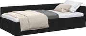 vidaXL Cadre de lit d'angle Noir Tissu 90 x 190 cm