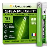 Cyalume 15 cm groen SnapLight breeklichten, 6 inch, 12 uur, (verpakking van 10 stuks)