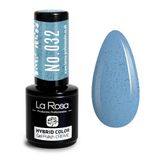 LaRosa UV-gel nagellak, Sandbabyblauw – CREME-serie, sterk gepigmenteerde UV/LED-gellak, langdurige glans – 9 ml (nr. 032)
