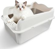 Merkloos / Sans marque Holland Connections Grote XXL Kattenbak met Anti-aanbaklaag en Geurvrije Eigenschappen - 50 x 35 x 25 cm