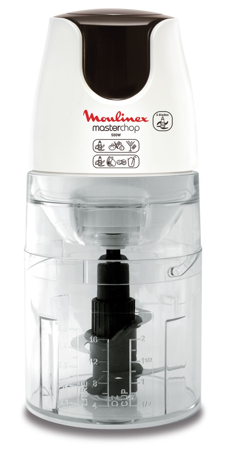 Moulinex MASTERCHOP XL - Blender - Zwart/Wit
