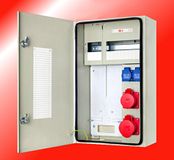 Tellkast, verdelerkast, verdeelkast, zekeringkast, waterdicht, IP 54, bouwstroomverdeler, wandverdeler, verzinkt en gepoedercoat