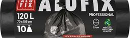 ALUFIX Economy Vuilniszakken/LDPE/ 70x105cm/ 25 μm/ 120l/ 24x10 stuks/zwart