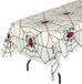 Fiestas Guirca Halloween thema tafelkleed spinnenweb - wit - plastic - 135 x 270 cm