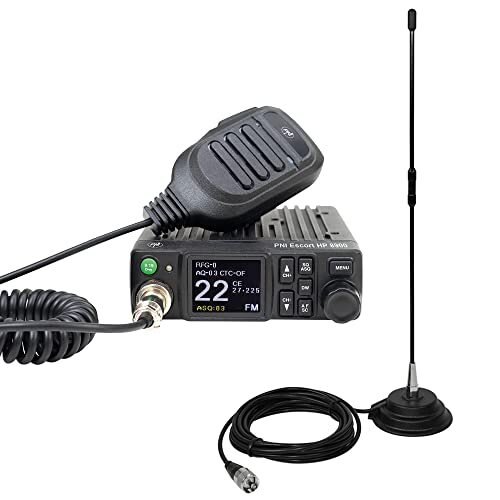 PNI CB-radio Escort HP 8900 ASQ, 12-24V + CB Antenne Extra 40 met magnetische voet