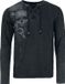 Black Premium by EMP Zwarte longsleeve met veter aan de voorkant - Heren - XL