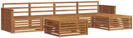 vidaXL - Bank loungeset - 5 zitplekken - Naturel - Massief Acacia Hout