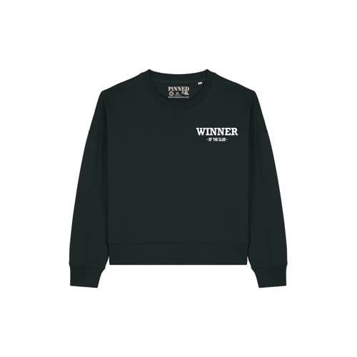 Pinned by K Curve K Curve sweater met backprint zwart