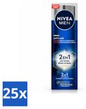 NIVEA MEN 25 x Crème hydratante anti-âge 2 en 1, effet revitalisant, protection SPF 30 - 50 ml - Pack économique - 25 pièces