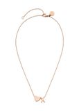 PURELEI Ketting Letter Heart X Roségoud 55 cm