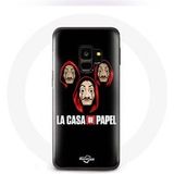 Maniacase Hoesje voor Samsung S9 plus La casa de papel Masker en Logo