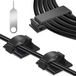 Unyqoos® Zelfklevende kabelclips - Zwart, 100 stuks
