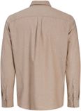 Jack & Jones Overhemd Lange Mouw Katoen Effen Casual Oatmeal S