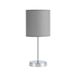 Zarivy Tafellamp chroom 1 x E14 met grijze kap