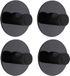 Tendance Plakhaakje rond - 4x stuks - Diameter 4 cm - Zelfklevende ophang haakjes - zink - zwart - keuken/badkamer haken