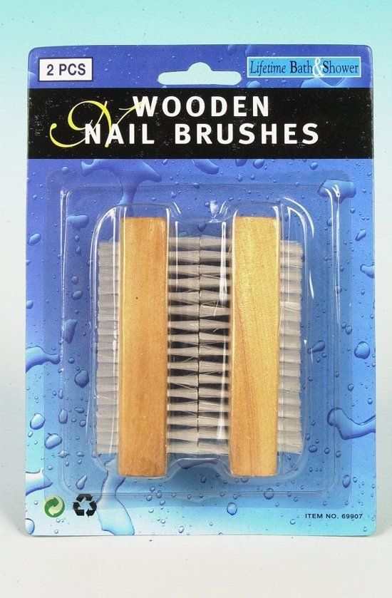 Touch Of Beauty Houten nagelborstels 2 stuks - 8711252699073