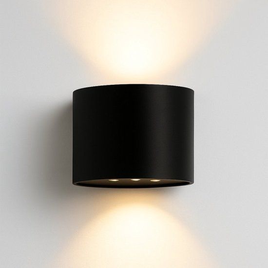 ZOLUNA Solar Tuinverlichting Wandlamp Marga Rond - Aluminium - Warm Wit Licht - IP44