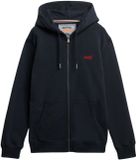 Superdry ESSENTIAL LOGO ZIP HOODIE HB Heren Trui - Eclipse Navy/Red