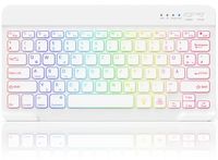 Clavier Bluetooth sans fil - Rétroéclairé - 7 couleurs - Qwertz - Ultra-mince
