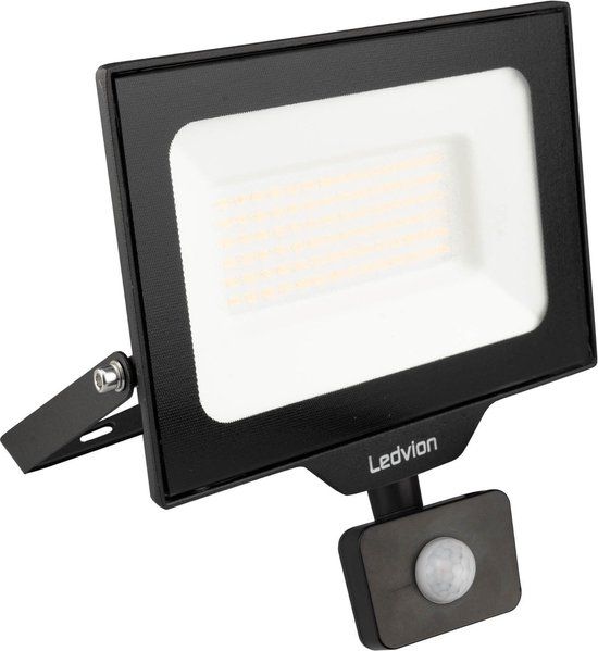 LEDVION LED Breedstraler met Bewegingssensor - 50W - 4000K - IP44