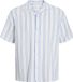JACK & JONES JPRCCMONTANA RESORT SHIRT S/S LN Heren Overhemd L Palace Blue Katoen/Linnen/Viscose Korte mouw