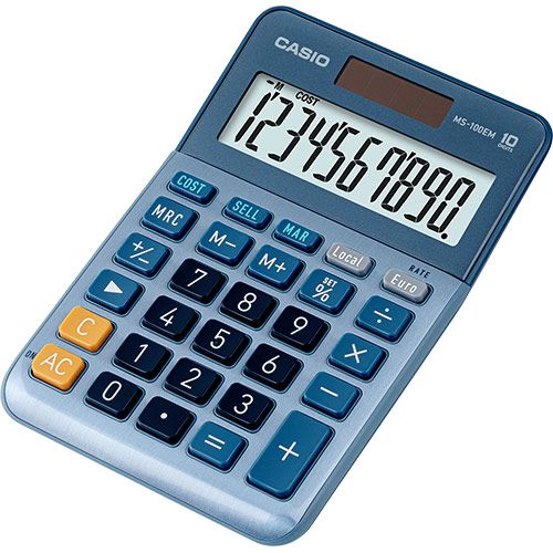 Casio MS-100EM - Bureaurekenmachine - Meerkleurig