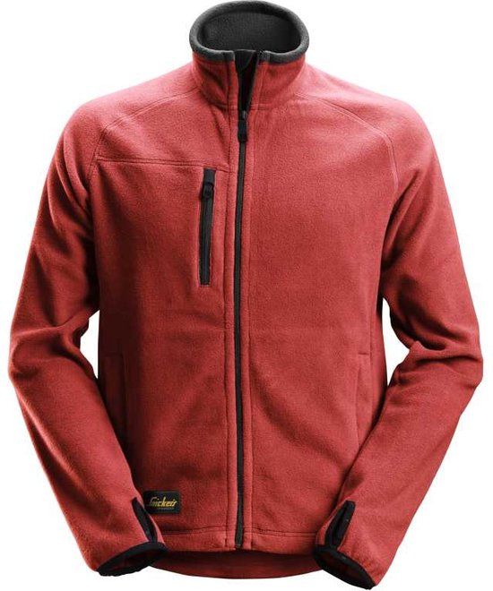Snickers 8022 AllroundWork POLARTEC® Fleece Jack - Chili Rood/Zwart - L