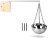Dailygoods Aroma Bowl Acier inoxydable Diffuseur d'huile essentielle Support Accessoires de sauna Bras pivotant Argent