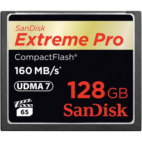 SanDisk 128GB Extreme Pro CompactFlash Card - 160MB/s