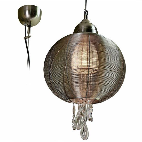 Loberon Hanglamp Sunbrook zilverkleurig