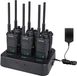 Retevis RT86: talkie-walkie professionnel, robuste, longue portée, convient aux écoles, chargeur pour 6 appareils inclus