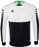 Erima Six Wings Sweatshirt Kinderen - Wit / Zwart | Maat: 140